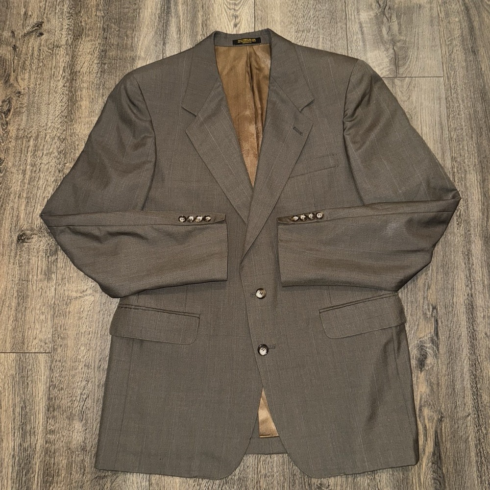 Vintage Evan Picone Blazer Mens 42R Cinnamon Jacket Sport Coat 90s Made In USA